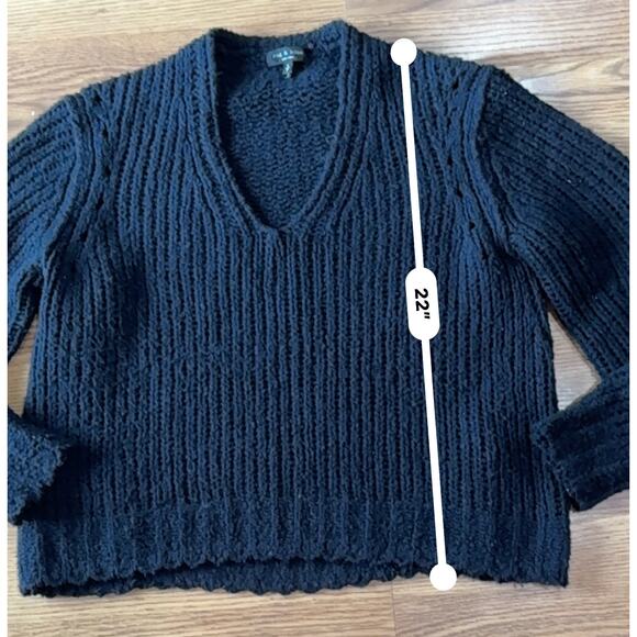 Rag & Bone black 100% merino wool sweater size small - Picture 6 of 8